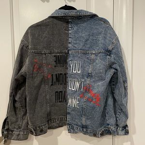 💙 TWO TONE DENIM JACKET 🖤
